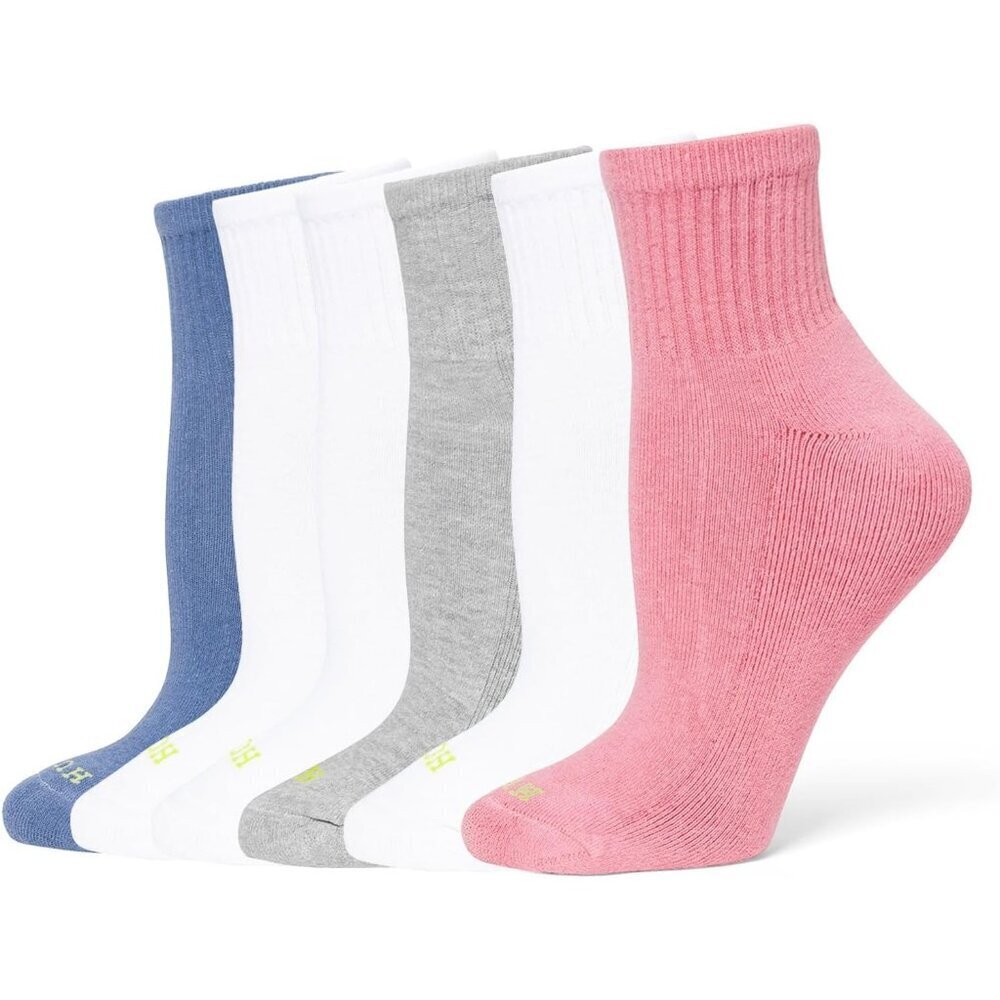 Women's Wild Rose 6 Pair Pack Winter Soft Warm Thick Cold Mini Crew Calf Socks